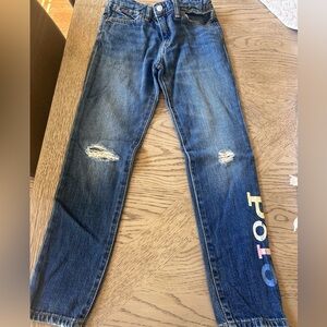 Ralph Lauren Astor Slim Boyfriend Jeans with Colorful POLO Logo size(6x)